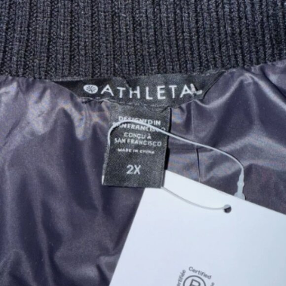 NW Athleta THERMOLITE BlackHanover Hybrid Jacket with Fitted Knit Sleeves & Hem - Picture 10 of 12